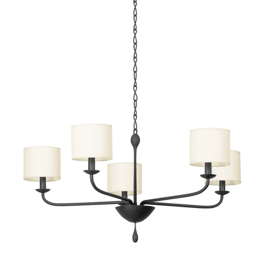 Osmond Chandelier - 5-Light - Black Iron - Troy Lighting F9737-BI