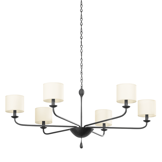 Osmond Chandelier - 6-Light - Black Iron - Troy Lighting F9750-BI