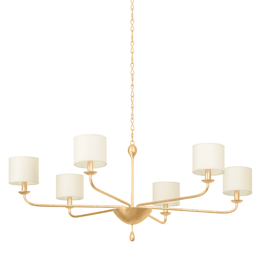Osmond Chandelier - 6-Light - Vintage Gold Leaf - Troy Lighting F9750-VGL