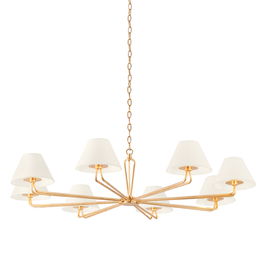 Ozias Chandelier - 8-Light - Vintage Gold Leaf - Troy Lighting F2550-VGL