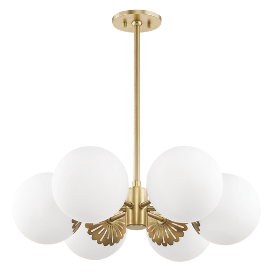 Paige Chandelier - 6-Light - Aged Brass - Mitzi H193806-AGB