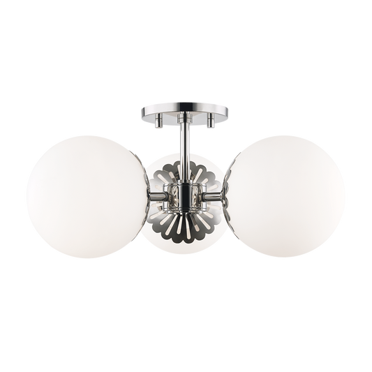 Paige Semi Flush - 3-Light - Polished Nickel - Mitzi H193603-PN
