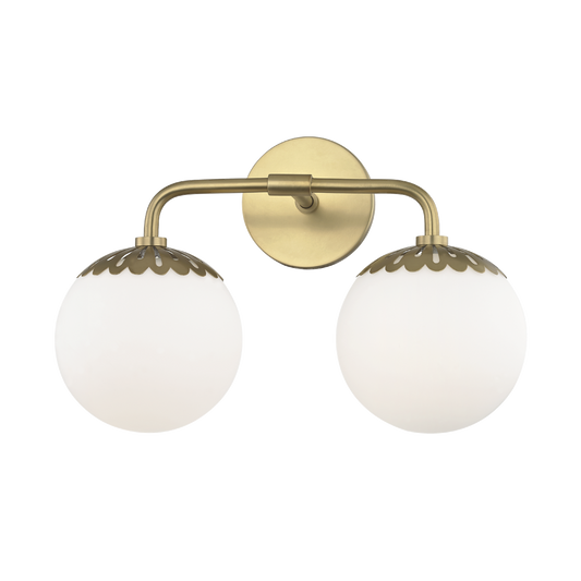 Paige Vanity Light - 2-Light - Aged Brass - Mitzi H193302-AGB