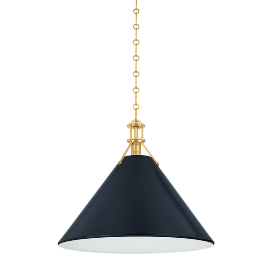 Painted No.2 X-Large Pendant - Aged Brass/Distressed Bronze by Hudson Valley Lighting
