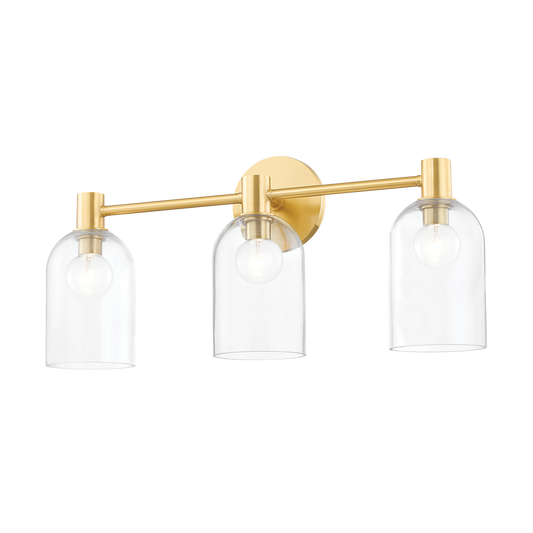 Paisley Vanity Light - 3-Light - Aged Brass - Mitzi H678303-AGB