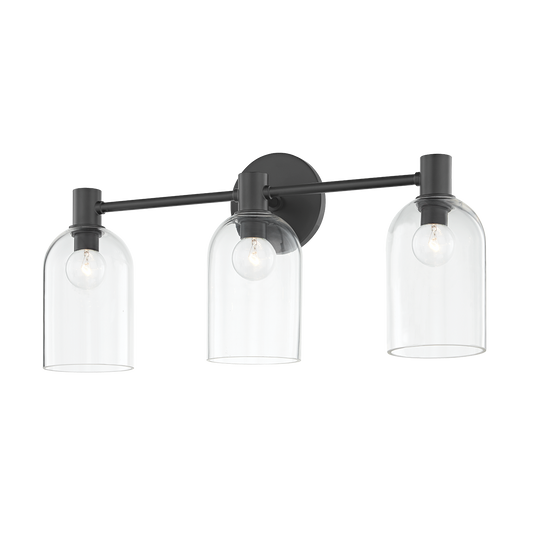 Paisley Vanity Light - 3-Light - Soft Black - Mitzi H678303-SBK