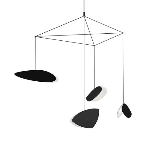 Papillons 4-Light Small LED Chandelier - Satin Black by SONNEMAN