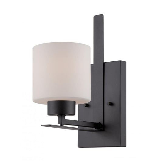 Parallel - 1 Light Vanity with Etched Opal Glass - Aged Bronze Finish - Satco 60-5301