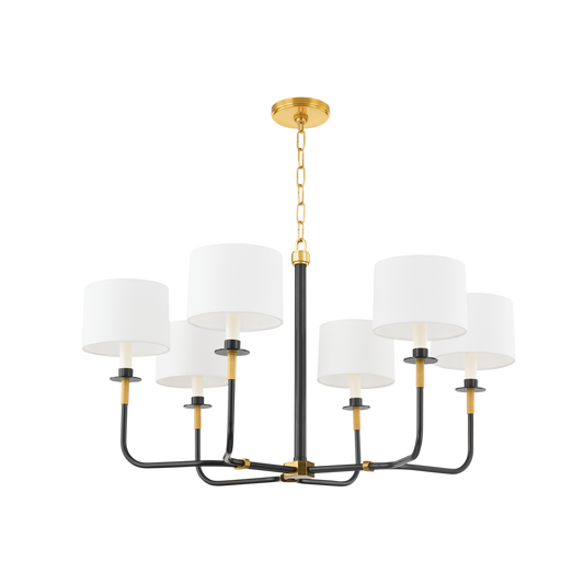 Paramus Chandelier - 6-Light - Aged Old Bronze by Hudson Valley Lighting
