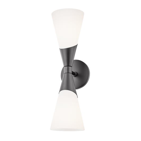 Parker Wall Sconce - 2-Light - Black - Mitzi H312102-BLK