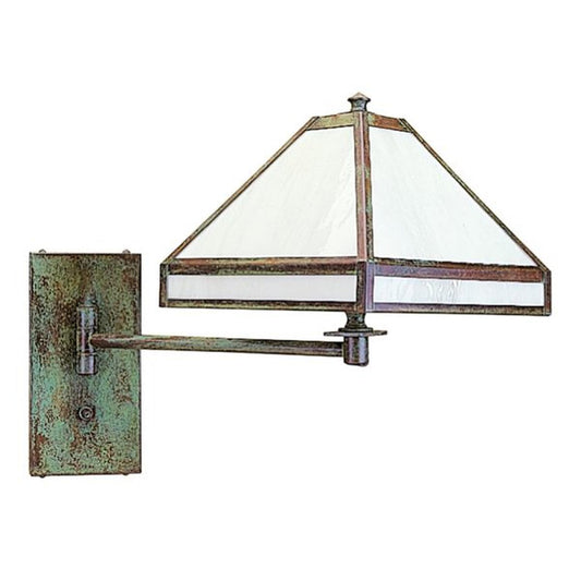 Pasadena Wall Mount Swing Arm, Without Filigree (Empty) - PSA-1EWO-VP - Verdigris Patina by Arroyo Craftsman