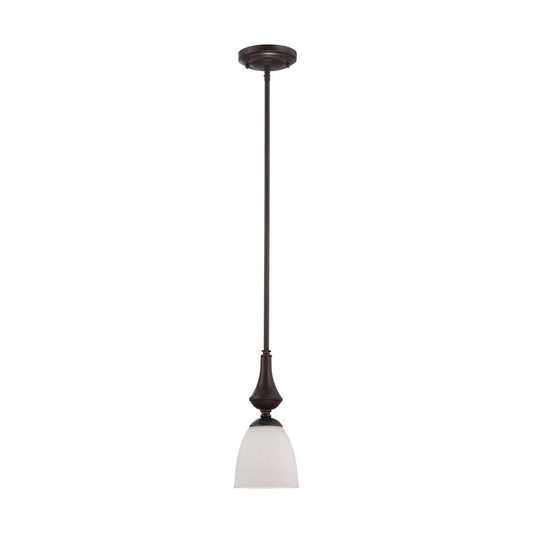 Patton - 1 Light Mini Pendant with Frosted Glass - Prairie Bronze Finish - Satco 60-5137