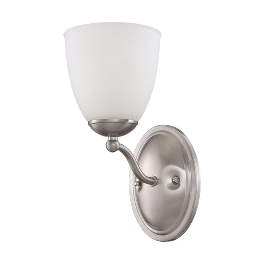 Patton - 1 Light Vanity with Frosted Glass - Brushed Nickel Finish - Satco 60-5031