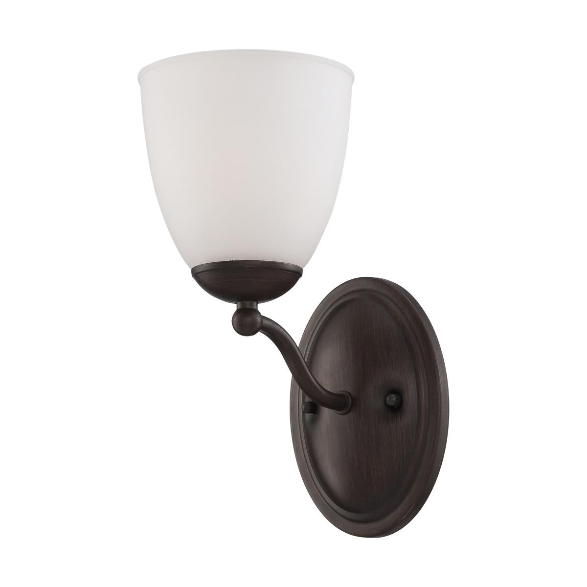 Patton - 1 Light Vanity with Frosted Glass - Prairie Bronze Finish - Satco 60-5131