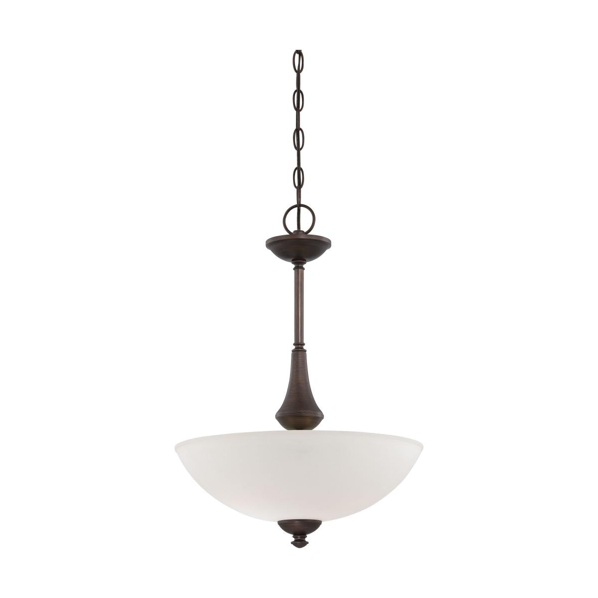 Patton - 3 Light Pendant with Frosted Glass - Prairie Bronze Finish - Satco 60-5138