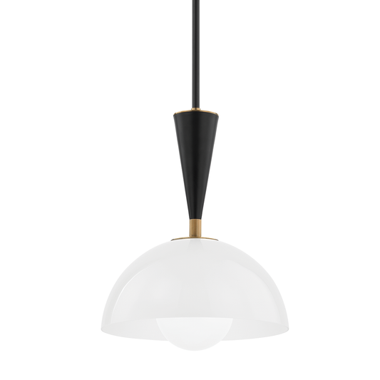 Payson Pendant - 1-Light - Patina Brass - Troy Lighting F1512-PBR/SBK