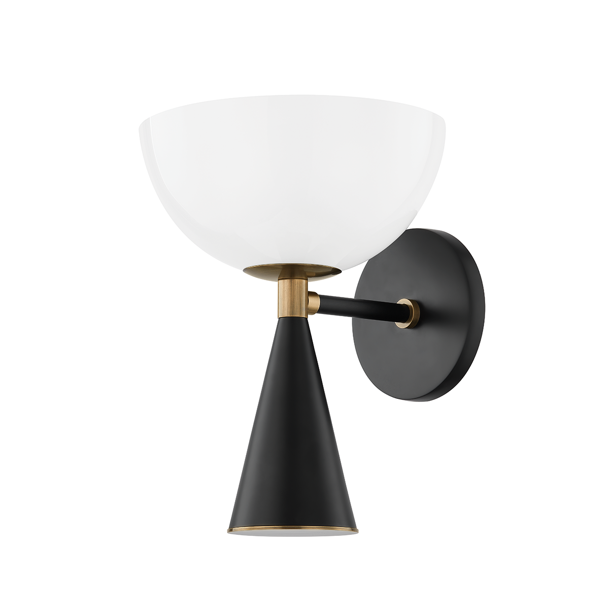 Payson Wall Sconce - 1-Light - Patina Brass - Troy Lighting B1511-PBR/SBK