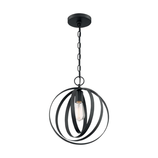 Pendleton - 1 Light Pendant with- Matte Black Finish - Satco 60-7066