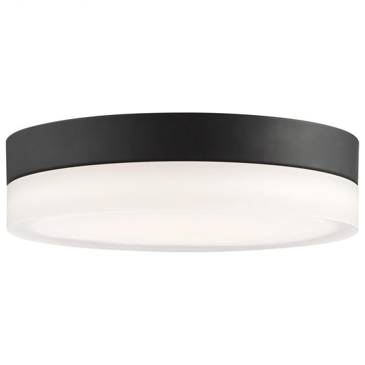 Pi - 11 Inch LED Flush Mount - Black Finish - Frosted Etched Glass - CCT Selectable - 120 Volts - Satco 62-569