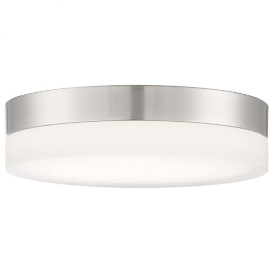 Pi - 9 Inch LED Flush Mount - Brushed Nickel Finish - Frosted Etched Glass - CCT Selectable - 120 Volts - Satco 62-558