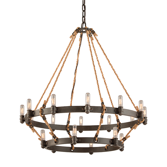 Pike Place Chandelier - 18-Light - Heritage Bronze - Troy Lighting F3128-HBZ