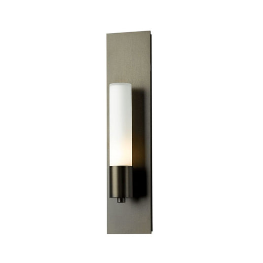 Pillar 1-Light Sconce - Bronze - Opal Glass by Hubbardton Forge