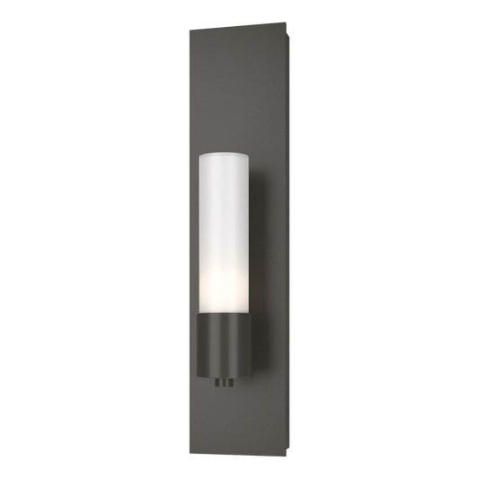 Pillar 1-Light Sconce - Dark Smoke - Opal Glass by Hubbardton Forge