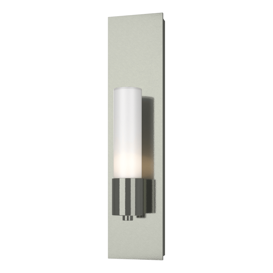 Pillar 1-Light Sconce - Sterling - Opal Glass by Hubbardton Forge