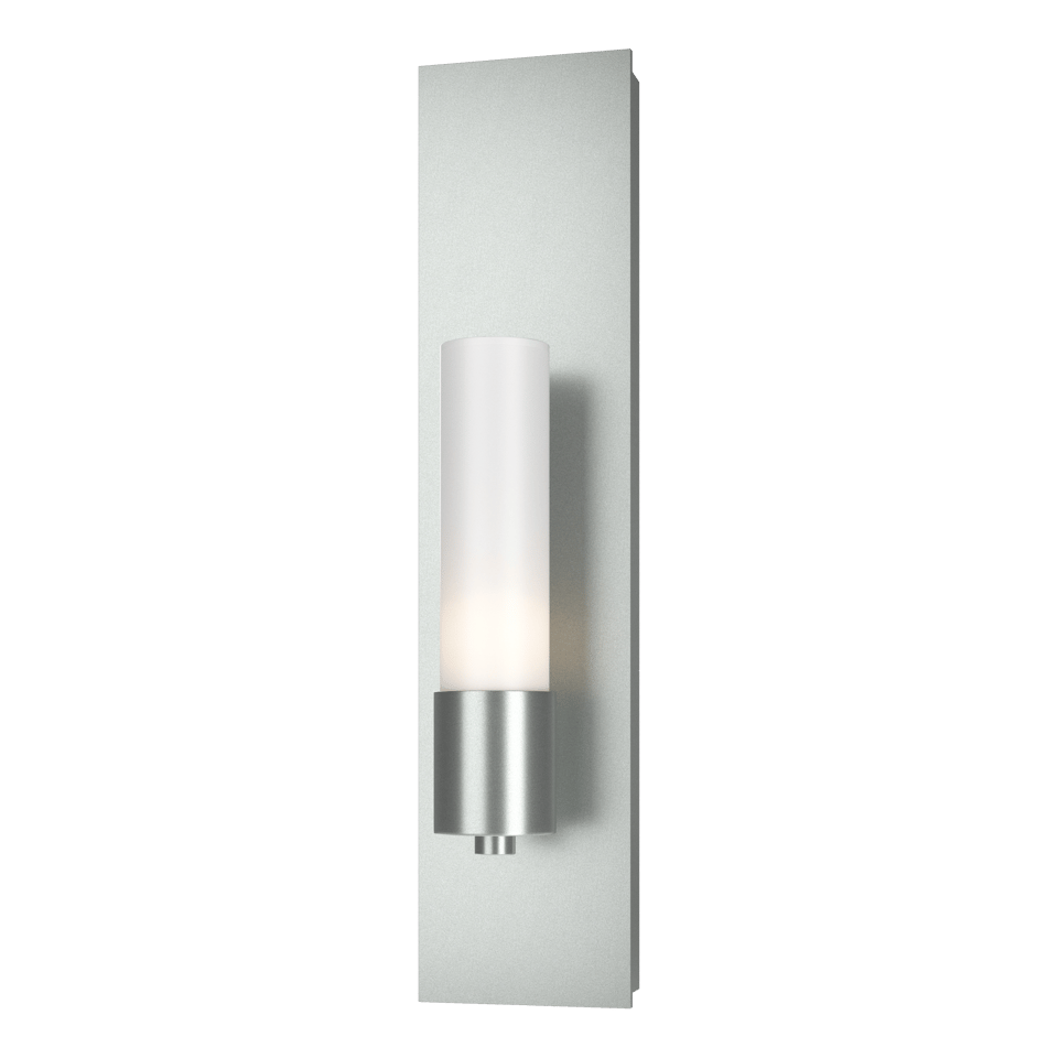 Pillar 1-Light Sconce - Vintage Platinum - Opal Glass by Hubbardton Forge