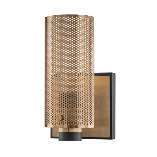 Pilsen Wall Sconce - 1-Light - Modern Bronze/ Aged Brass - Troy Lighting B6871