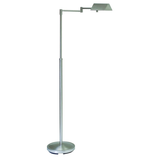 Pinnacle Adjustable Halogen Floor Lamp - PIN400-SN - Satin Nickel by House of Troy