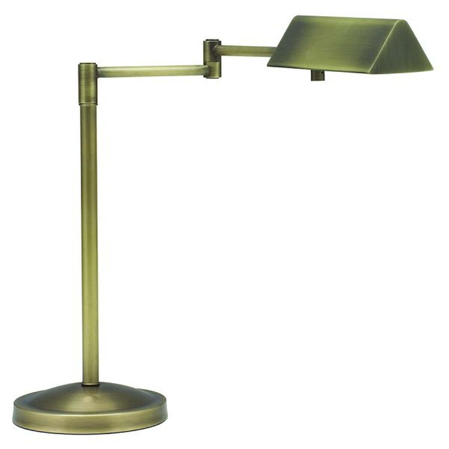 Pinnacle Halogen Swing Arm Desk Lamp - PIN450-AB - Antique Brass by House of Troy