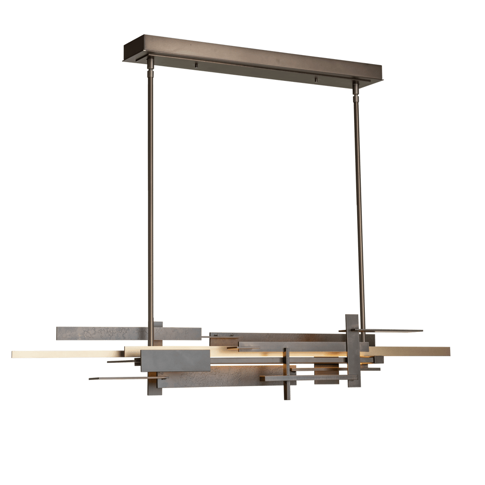 Planar LED Pendant With Accent - Dark Smoke by Hubbardton Forge