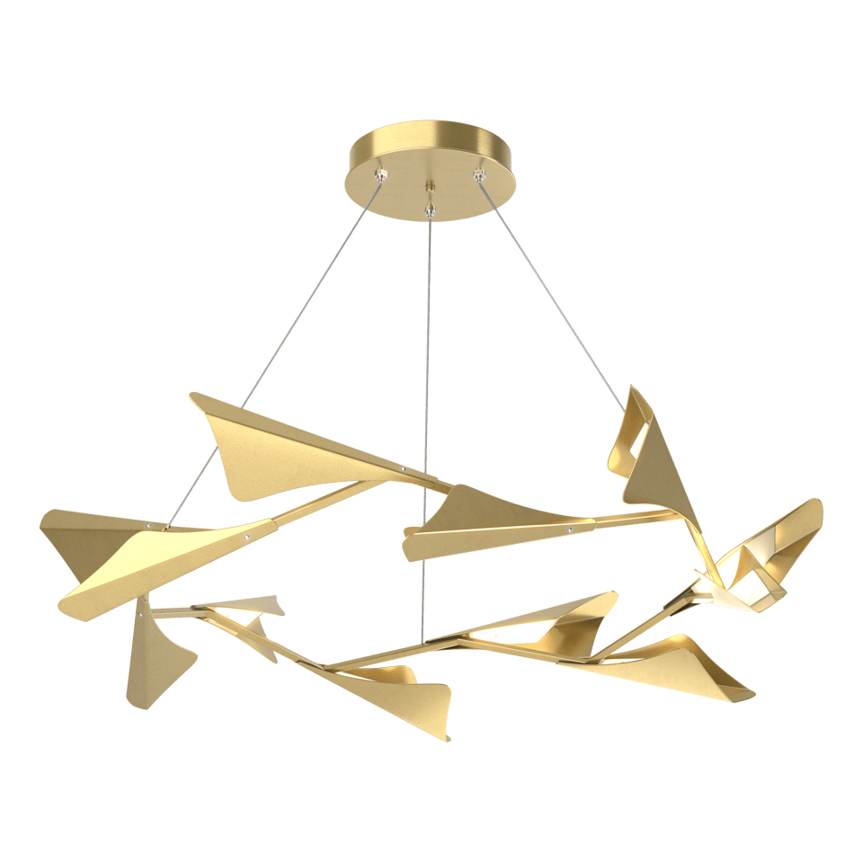 Plume 12-Light LED Pendant - Modern Brass by Hubbardton Forge