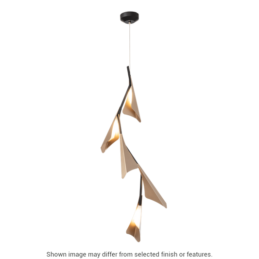 Plume 5-Light LED Pendant - White by Hubbardton Forge