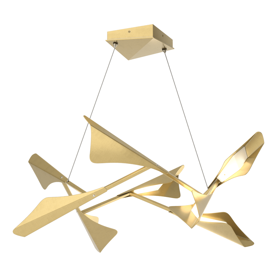 Plume 8-Light LED Pendant - Modern Brass by Hubbardton Forge