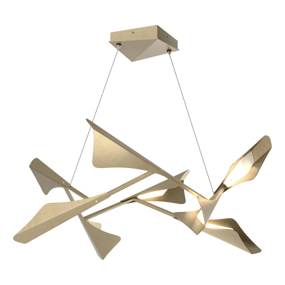 Plume 8-Light LED Pendant - Soft Gold by Hubbardton Forge