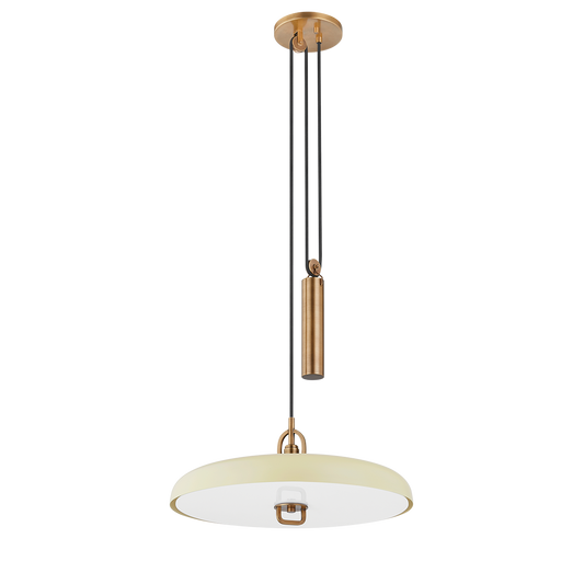 Plummet Pendant - 1-Light - Patina Brass/ Soft Sand - Troy Lighting F1618-PBR/SSD