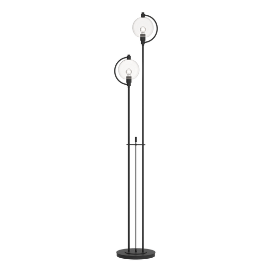 Pluto Floor Lamp - Black - Clear Glass by Hubbardton Forge