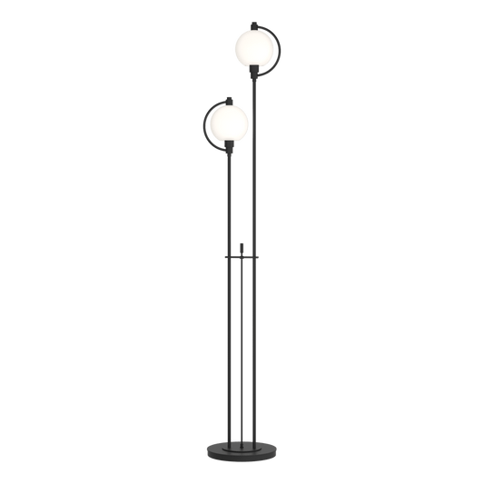 Pluto Floor Lamp - Black - Opal Glass by Hubbardton Forge
