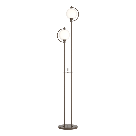 Pluto Floor Lamp - Bronze - Opal Glass by Hubbardton Forge