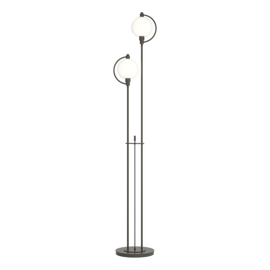Pluto Floor Lamp - Dark Smoke - Opal Glass by Hubbardton Forge
