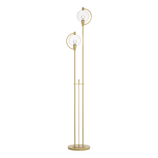 Pluto Floor Lamp - Modern Brass - Clear Glass by Hubbardton Forge