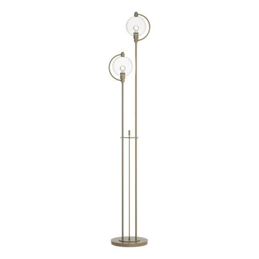 Pluto Floor Lamp - Soft Gold - Clear Glass by Hubbardton Forge