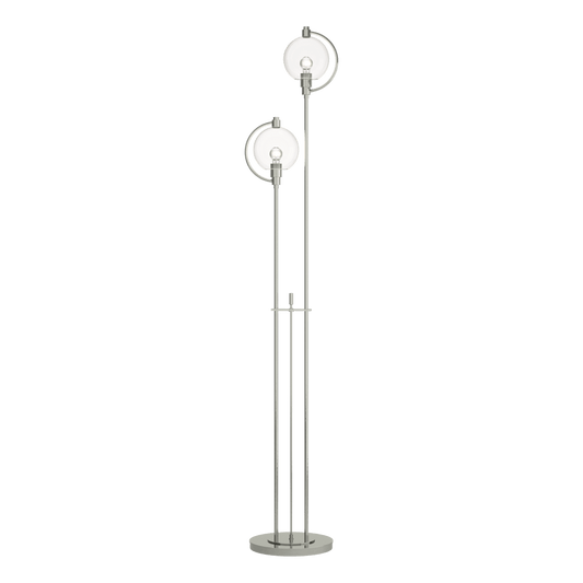 Pluto Floor Lamp - Sterling - Clear Glass by Hubbardton Forge