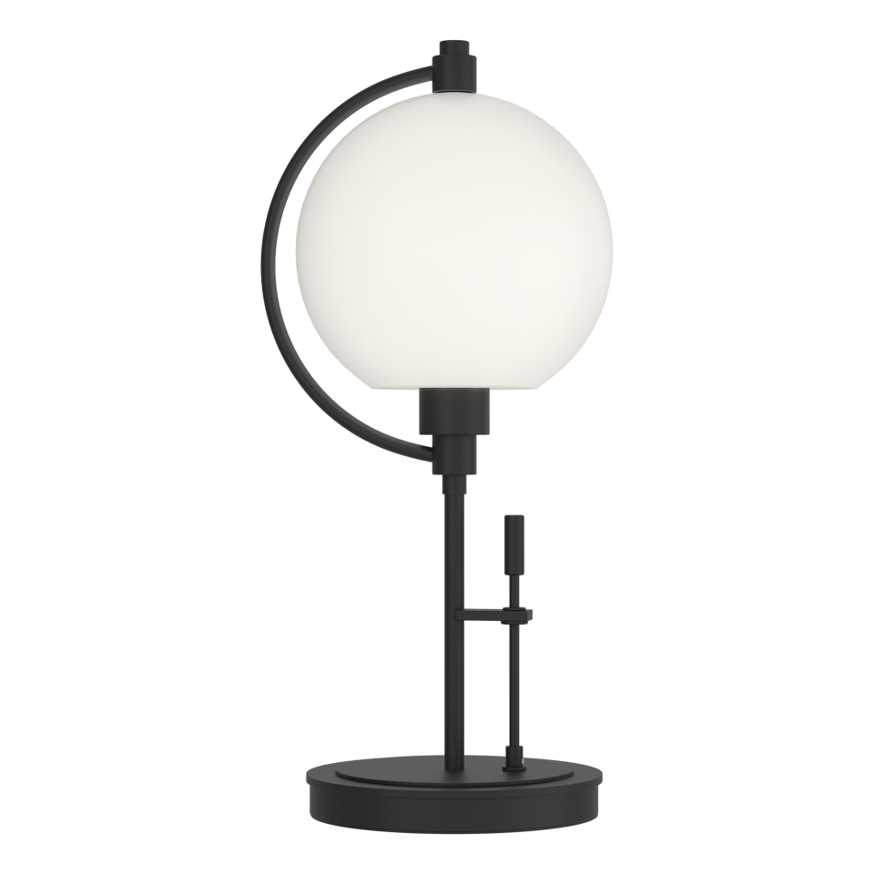 Pluto Table Lamp - Black - Opal Glass by Hubbardton Forge