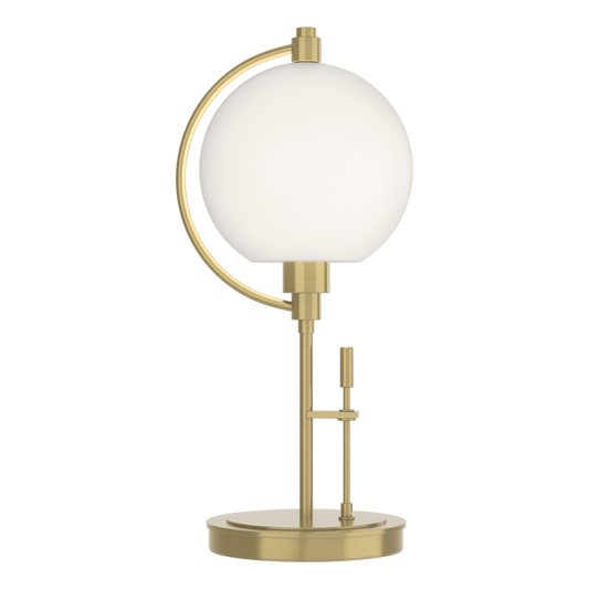 Pluto Table Lamp - Modern Brass - Opal Glass by Hubbardton Forge