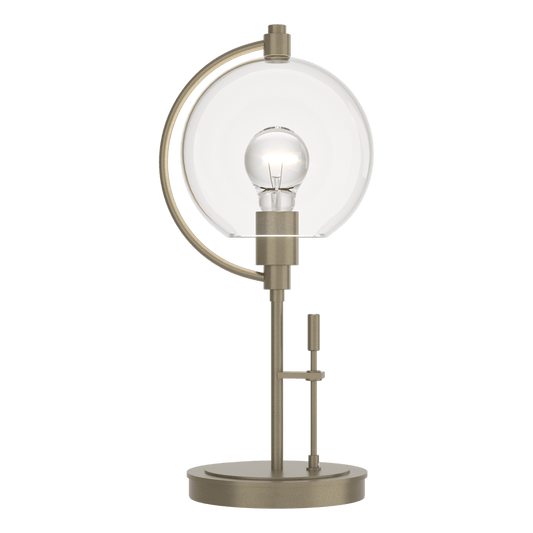 Pluto Table Lamp - Soft Gold - Clear Glass by Hubbardton Forge