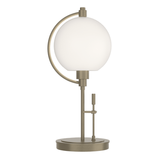 Pluto Table Lamp - Soft Gold - Opal Glass by Hubbardton Forge