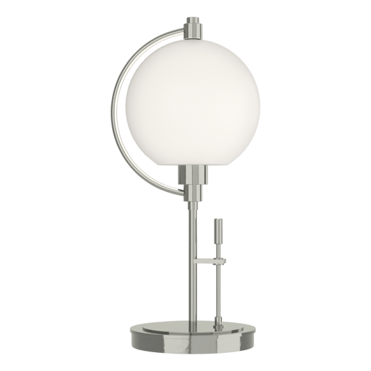 Pluto Table Lamp - Sterling - Opal Glass by Hubbardton Forge